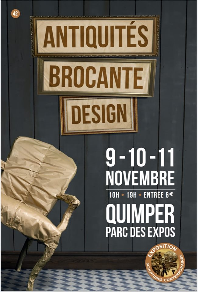 Affiche du Salon des antiquaires de Quimper.